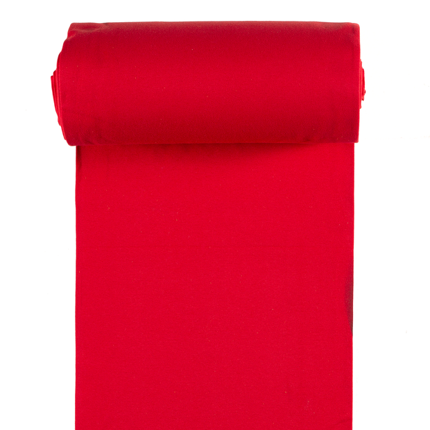 Cuff Material GOTS organic fabric Red matte 
