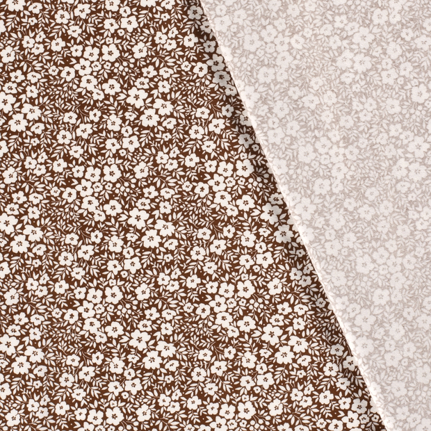 Jersey de Coton tissu fleurs imprimé 