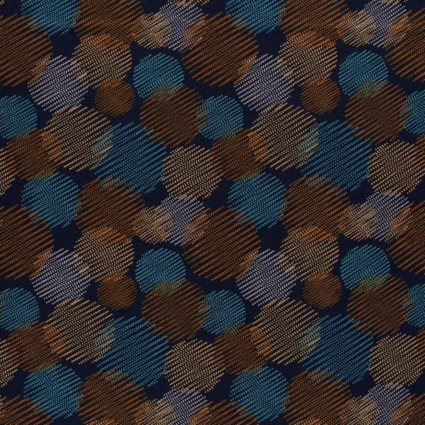 Poly Viscose Tricot tissu Bleu Marine mat 