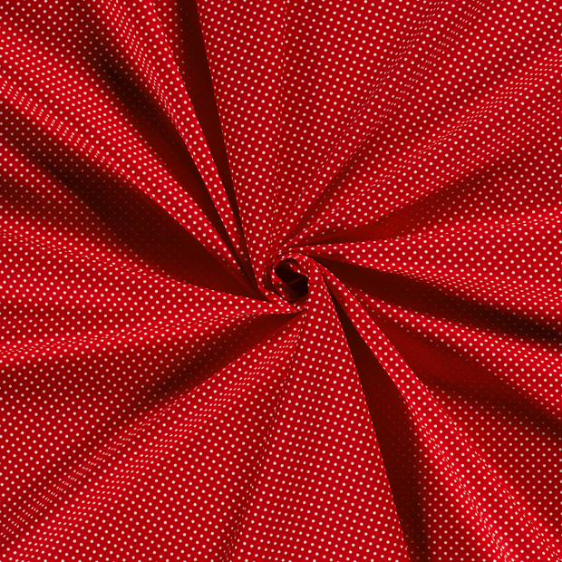 Cotton Poplin fabric Red printed 