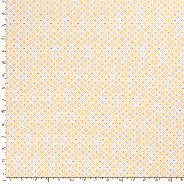 Cotton Poplin fabric Abstract Off White
