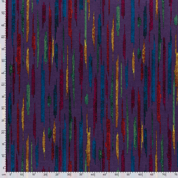 Poly Viscose Jersey fabric Abstract Carbon