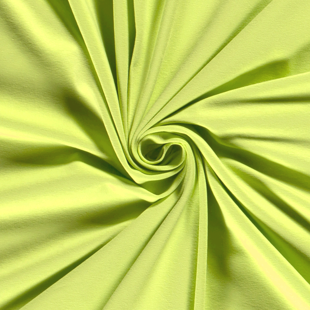 Jersey de Coton tissu Unicolore Vert Citron