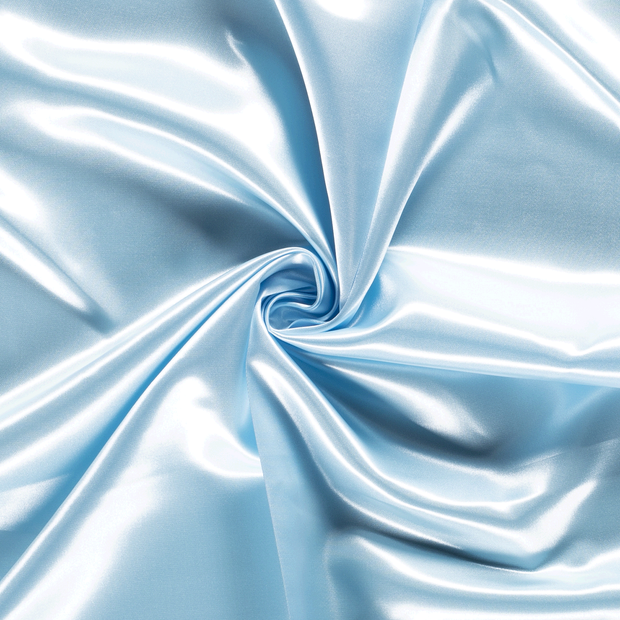 Satin tissu Bleu bébé 