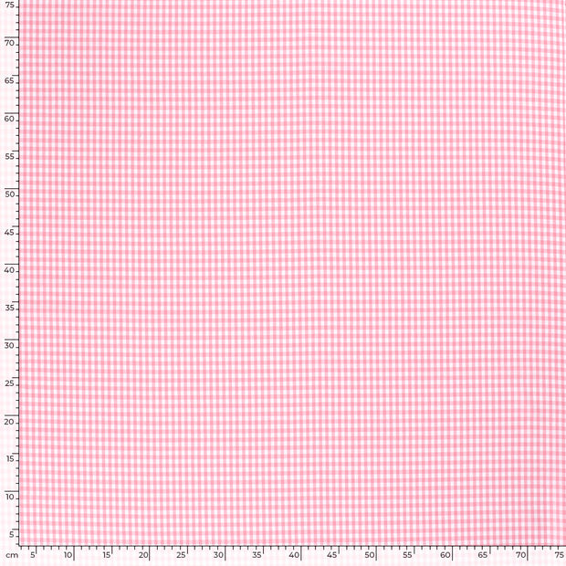 Cotton Poplin Yarn Dyed fabric Checks Pink