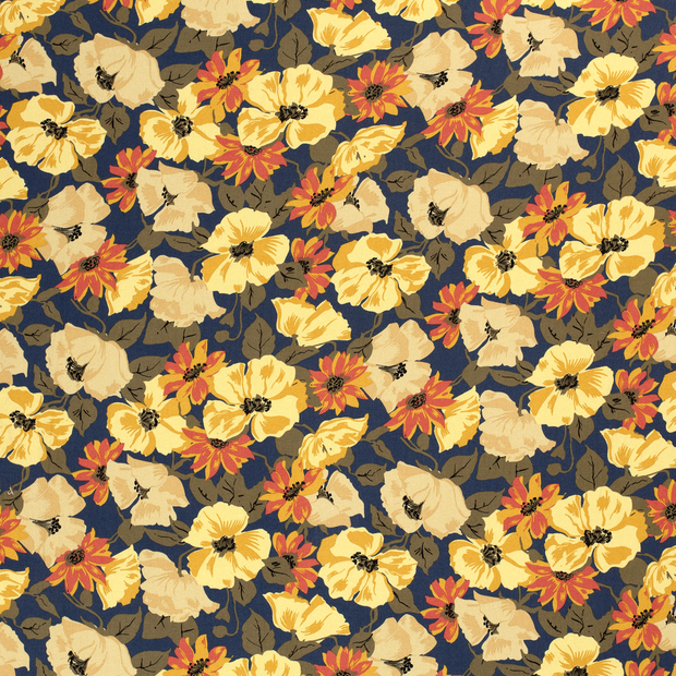 Viscose Twill fabric Indigo matte 