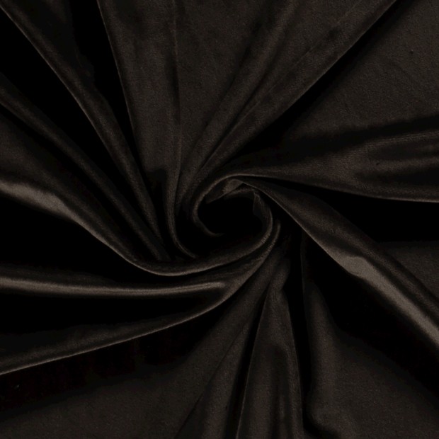 Velvet fabric Unicolour Dark Brown