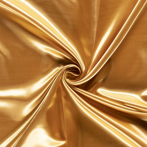 Satin fabric Unicolour Gold