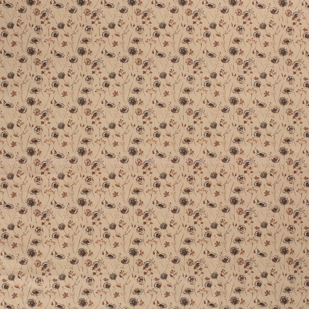 Panama BCI Cotton tissu Camel mat 