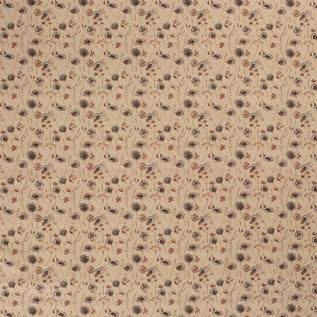 Panama BCI Cotton stof Camel mat 