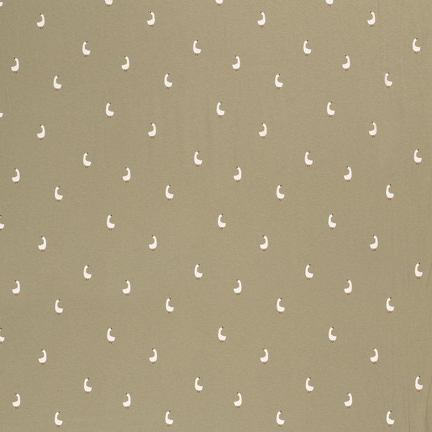 Jersey fabric Olive Green soft 