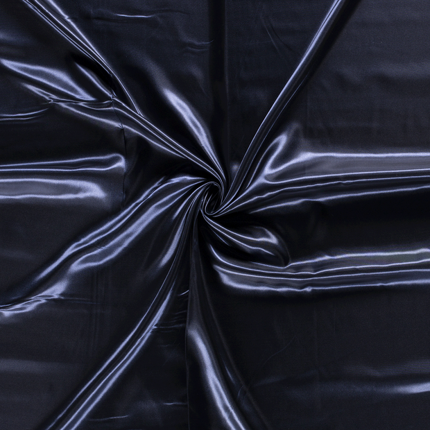 Satin fabric Unicolour Navy