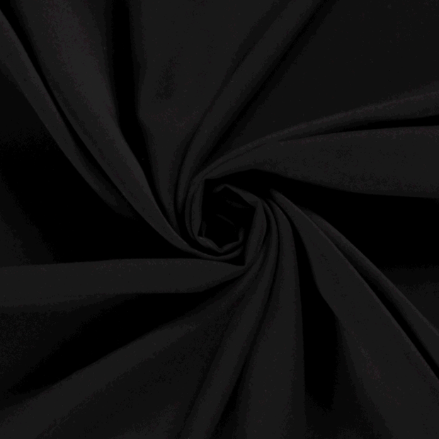 Viscose Poplin fabric Unicolour Black