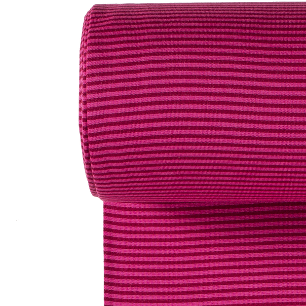 Cuff Material Yarn Dyed fabric Stripes Fuchsia