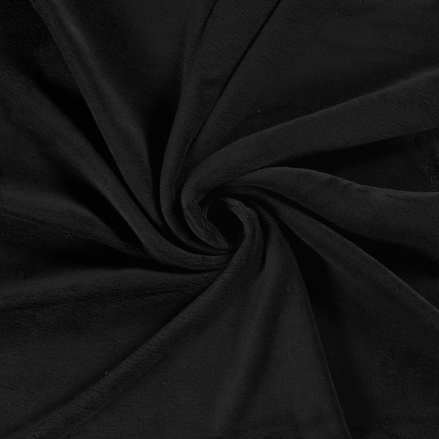 Coral Fleece fabric Black 