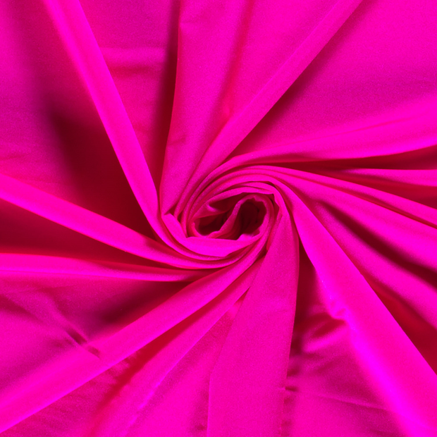 Jersey Maillot de Bain tissu Unicolore Fuschia Fluo