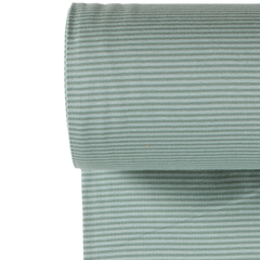 Bündchen Yarn Dyed Streifen Altes Grün