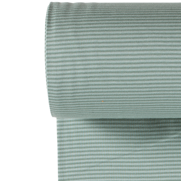 Cuff Material Yarn Dyed fabric Stripes Dark Mint