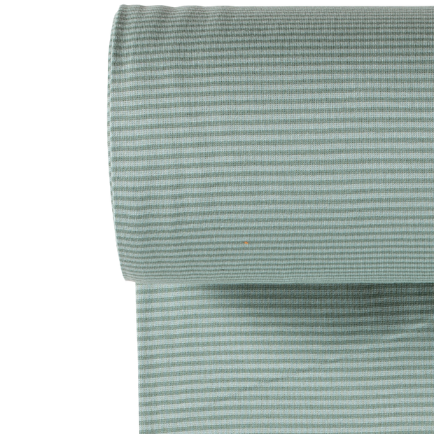 Bord Cote Fil Teint tissu rayures Menthe foncée