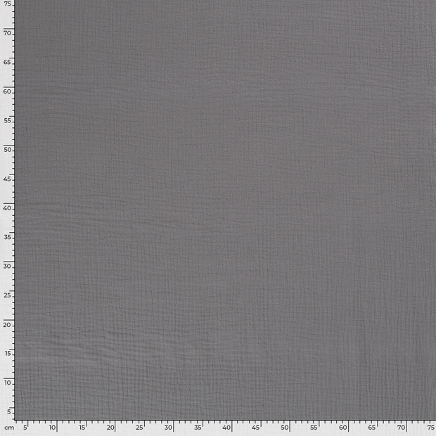 Muslin Triple Layer fabric Unicolour Grey
