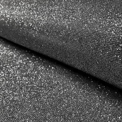 Polyester Jersey Lurex Uni Schwarz