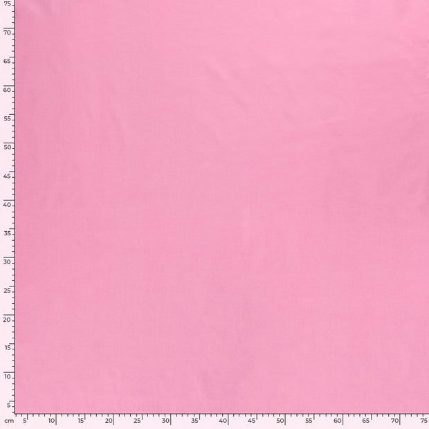 Popeline de Coton tissu Unicolore Rose