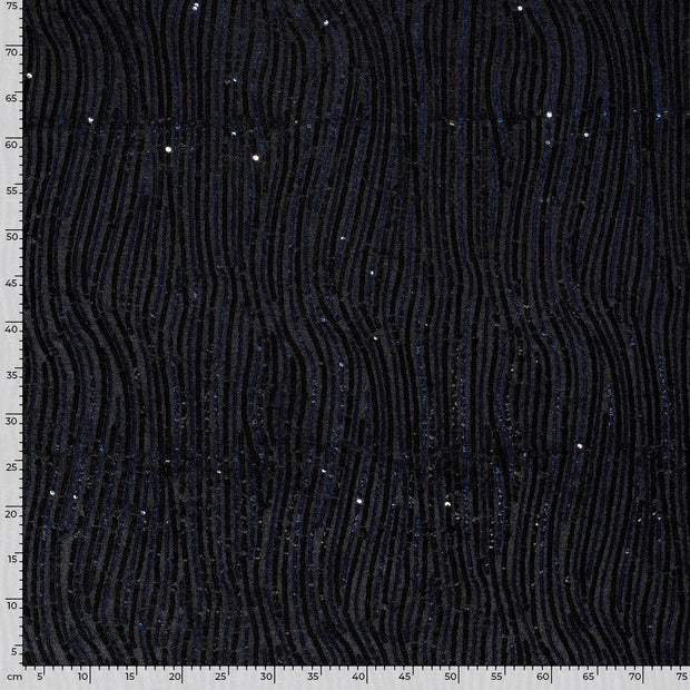 Velvet fabric Unicolour Navy