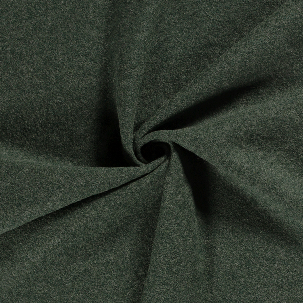 Chiffon en laine tissu Vert foncé 