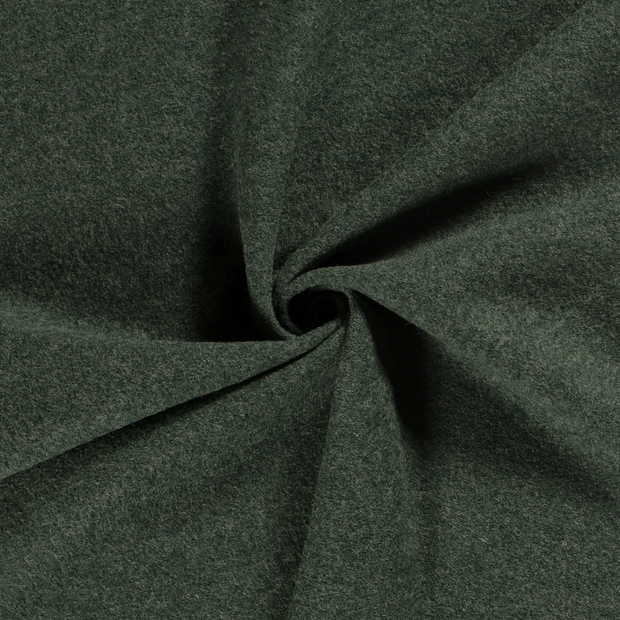 Wool Boucle fabric Dark Green 