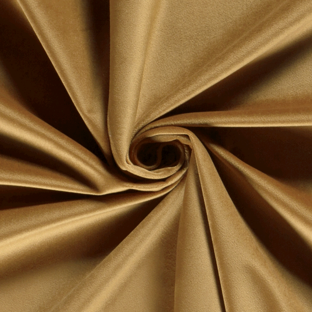 Velvet fabric Unicolour Oker