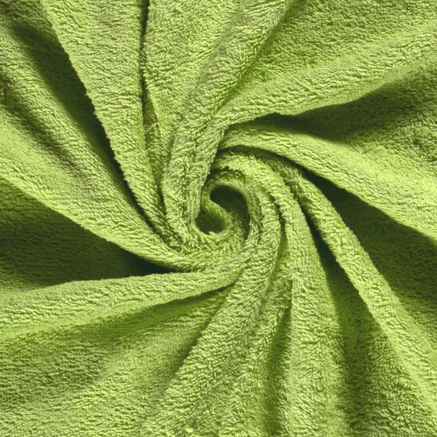 Terry Towelling fabric Unicolour Lime Green