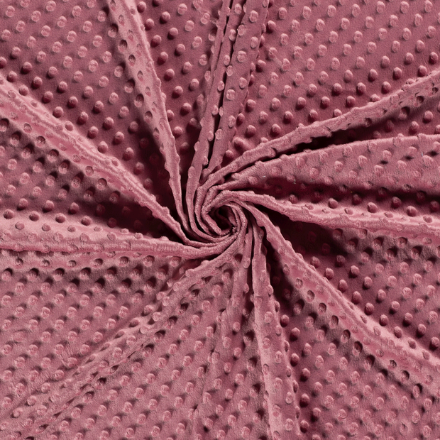 Minky fabric Old Pink embossed 