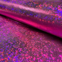 Lamé enduit serpents Fuchsia