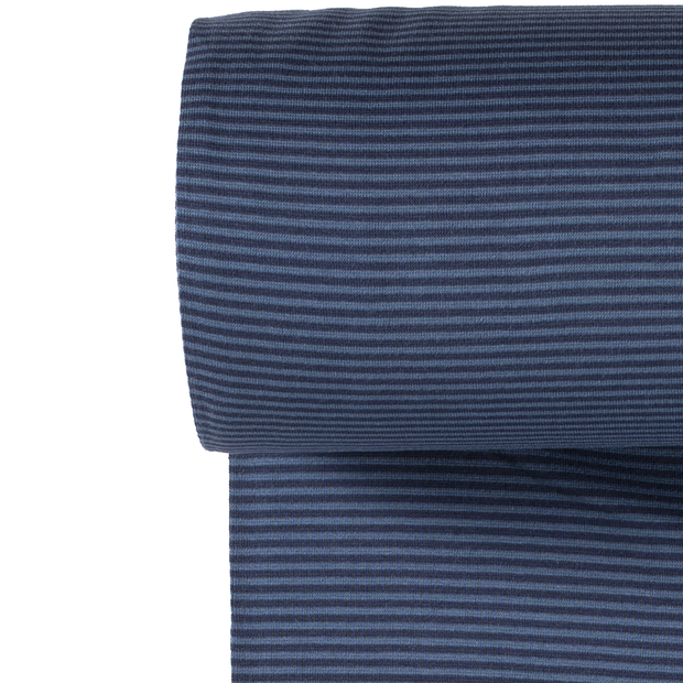 Bord Cote Fil Teint tissu rayures Bleu Marine