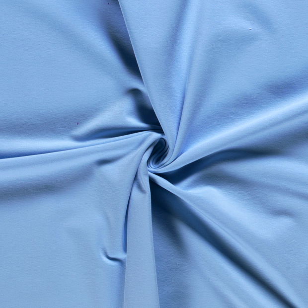 French Terry fabric Unicolour Baby Blue