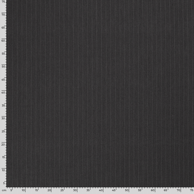 Gabardine fabric Pinstripes Dark Grey