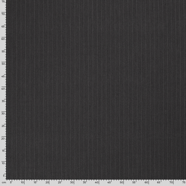 Gabardine tissu Rayures Fines Gris foncé