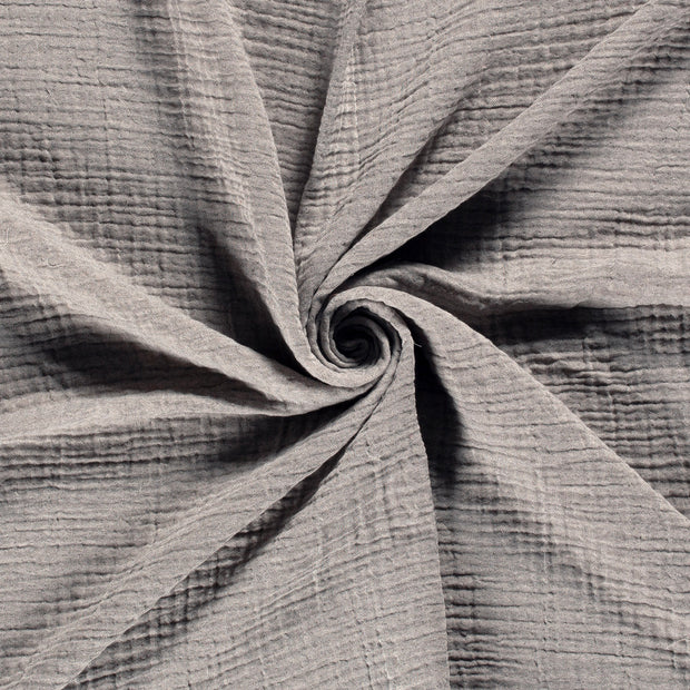 Muslin Four Layer fabric Grey recycled 