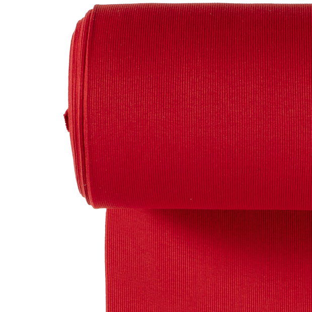 Bordas Rib 2x2 tela Unicolor Rojo