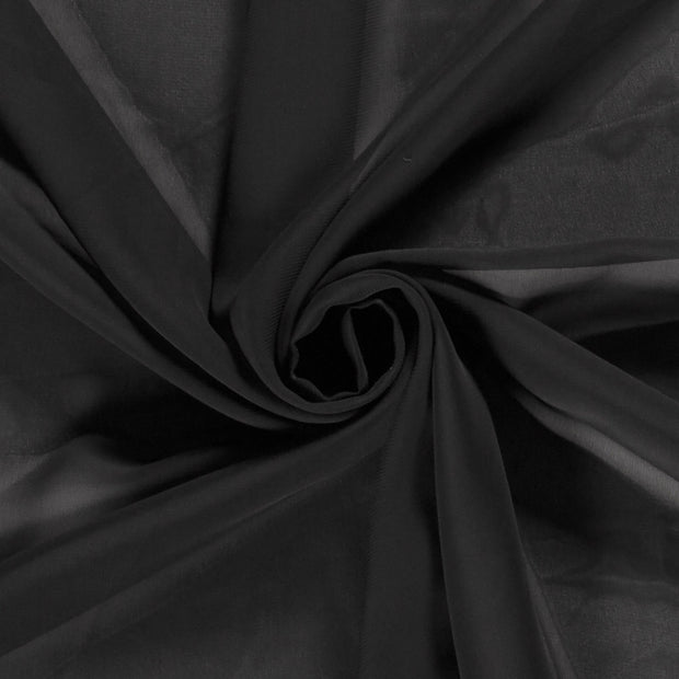 Chiffon tissu Unicolore Noir