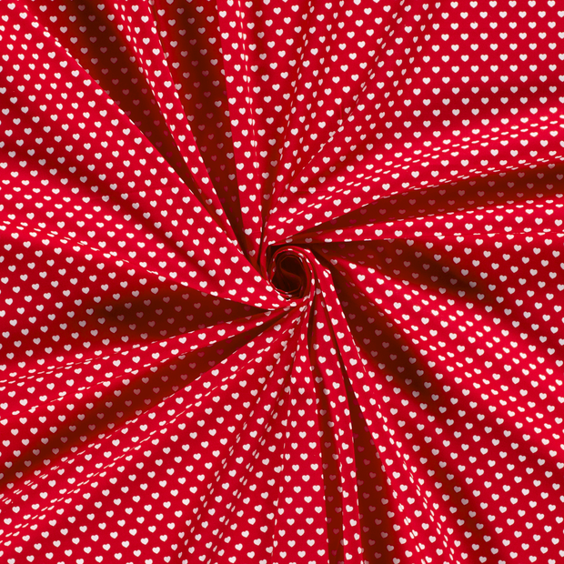 Cotton Poplin fabric Red printed 