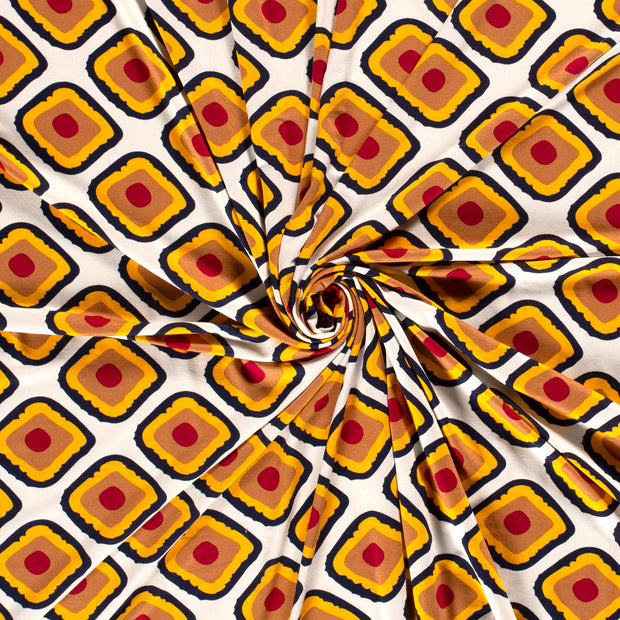 Viscose Jersey fabric Yellow printed 