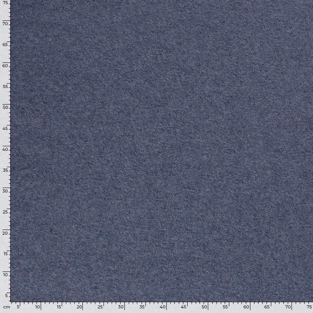 Chiffon en laine tissu Unicolore Indigo