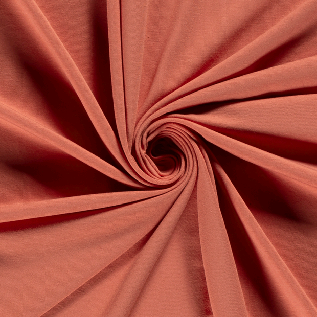 Bamboo Jersey fabric Unicolour Coral