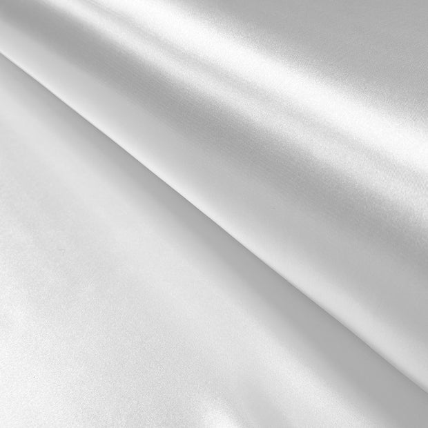 Satin Stretch fabric Unicolour Optical White