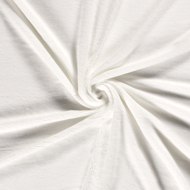 Bamboe Fleece stof Gebroken wit 