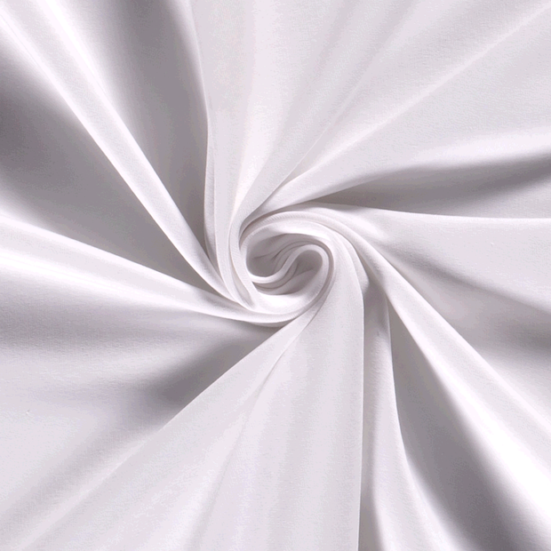 French Terry GOTS organic fabric Unicolour Optical White
