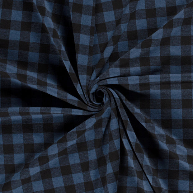 Jersey de Polyester tissu Indigo brossé 