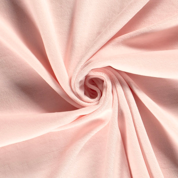 Nicky velours fabric Unicolour Light Pink