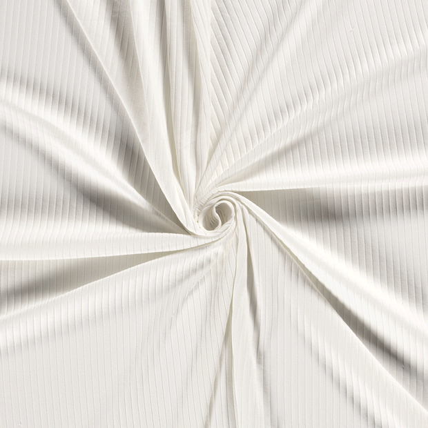 Rib Jersey fabric Off White 